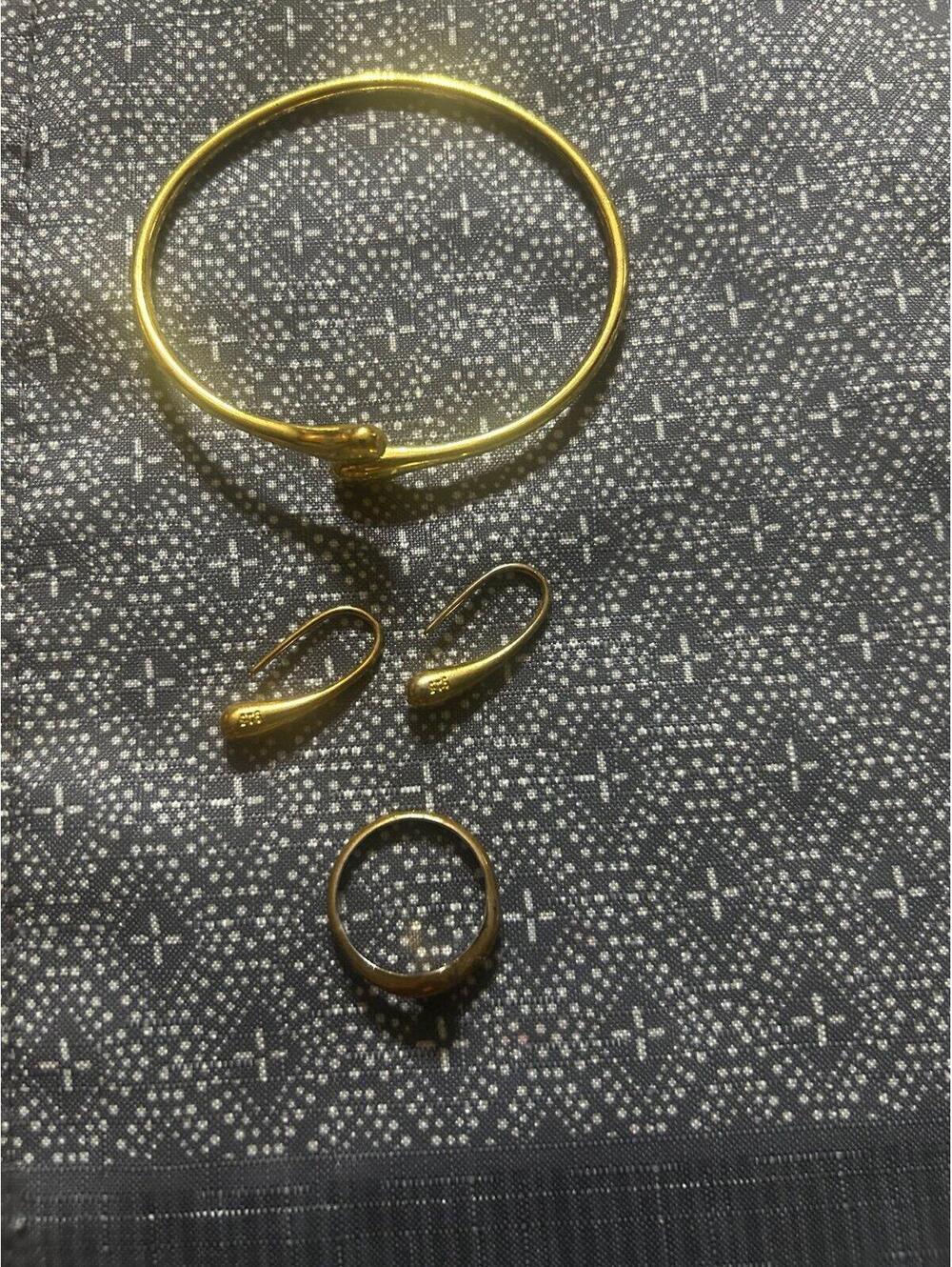 Gold plated jewelry set